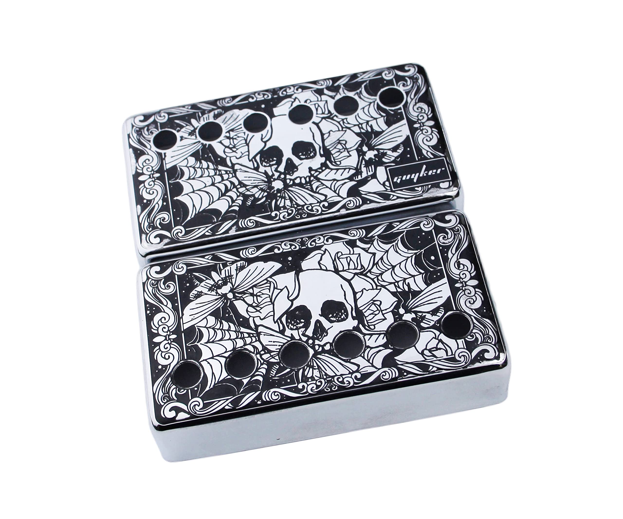 Guyker Humbucker Pickup Cover (50mm/52mm Pole Spacing) - Cupronickel Bridge and Neck Pickups Frame Set Replacement Parts for Les